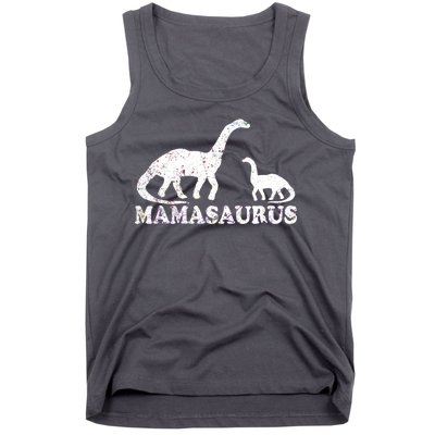 Distressed Mamasaurus Mom Mama Mother Dinosaur Tank Top