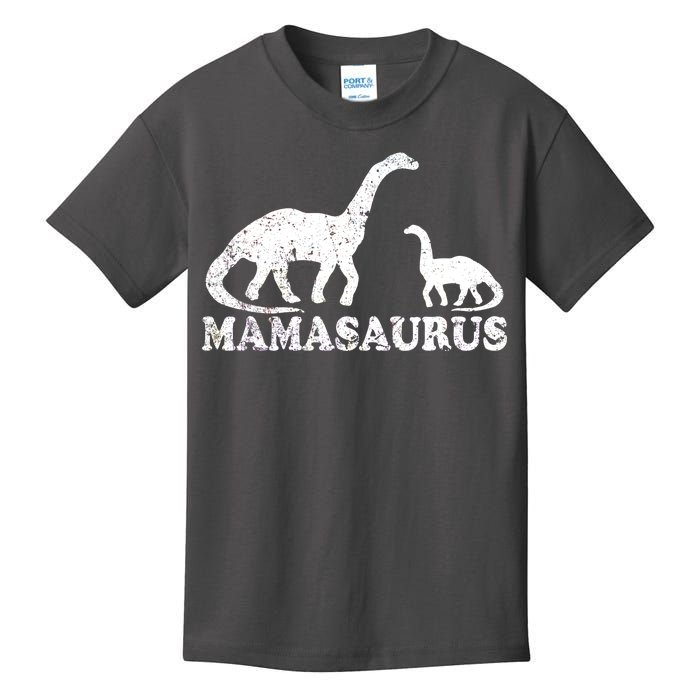 Distressed Mamasaurus Mom Mama Mother Dinosaur Kids T-Shirt