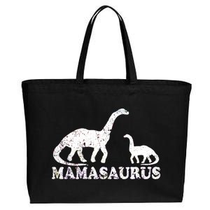 Distressed Mamasaurus Mom Mama Mother Dinosaur Cotton Canvas Jumbo Tote