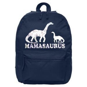 Distressed Mamasaurus Mom Mama Mother Dinosaur 16 in Basic Backpack