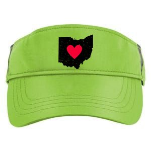 Distressed Ohio State Love Adult Drive Performance Visor