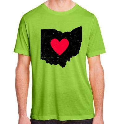 Distressed Ohio State Love Adult ChromaSoft Performance T-Shirt