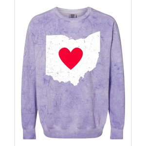 Distressed Ohio State Love Colorblast Crewneck Sweatshirt