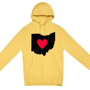 Distressed Ohio State Love Premium Pullover Hoodie