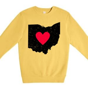 Distressed Ohio State Love Premium Crewneck Sweatshirt