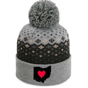 Distressed Ohio State Love The Baniff Cuffed Pom Beanie