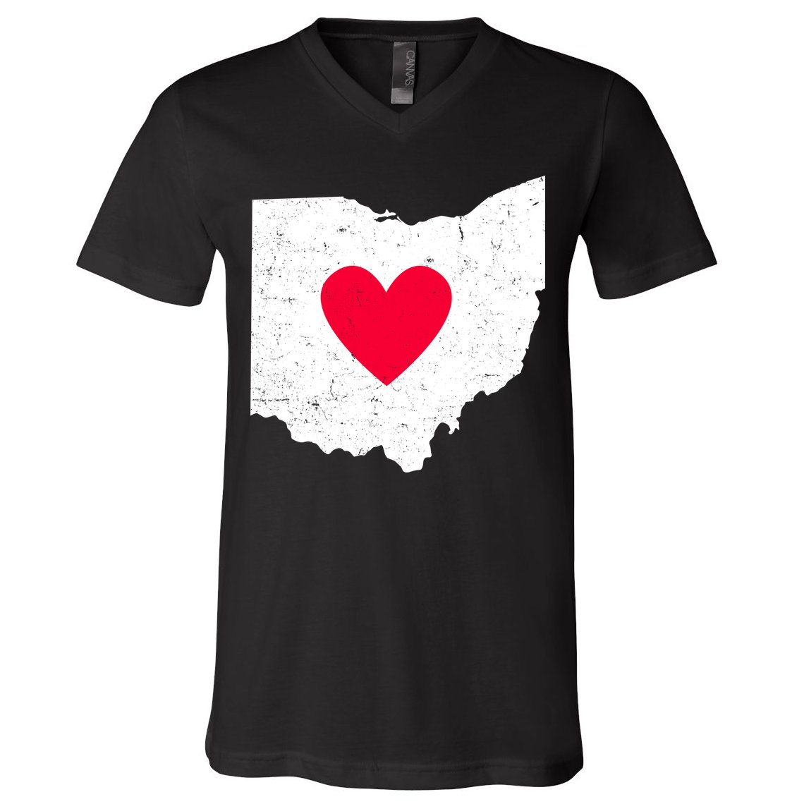 Distressed Ohio State Love V-Neck T-Shirt