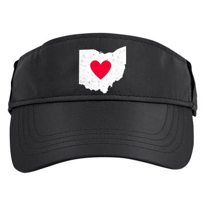 Distressed Ohio State Love Adult Drive Performance Visor