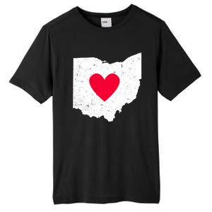 Distressed Ohio State Love Tall Fusion ChromaSoft Performance T-Shirt