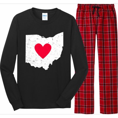 Distressed Ohio State Love Long Sleeve Pajama Set