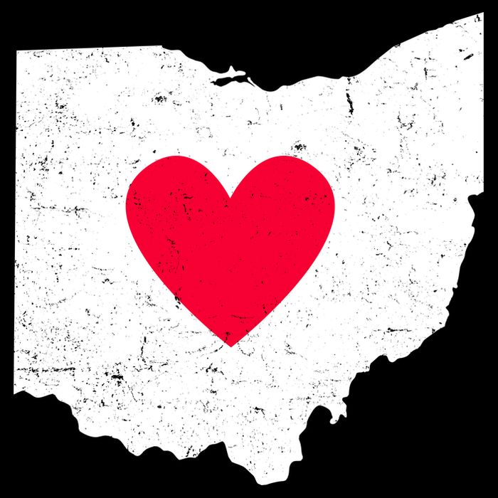 Distressed Ohio State Love Flatbill Hat
