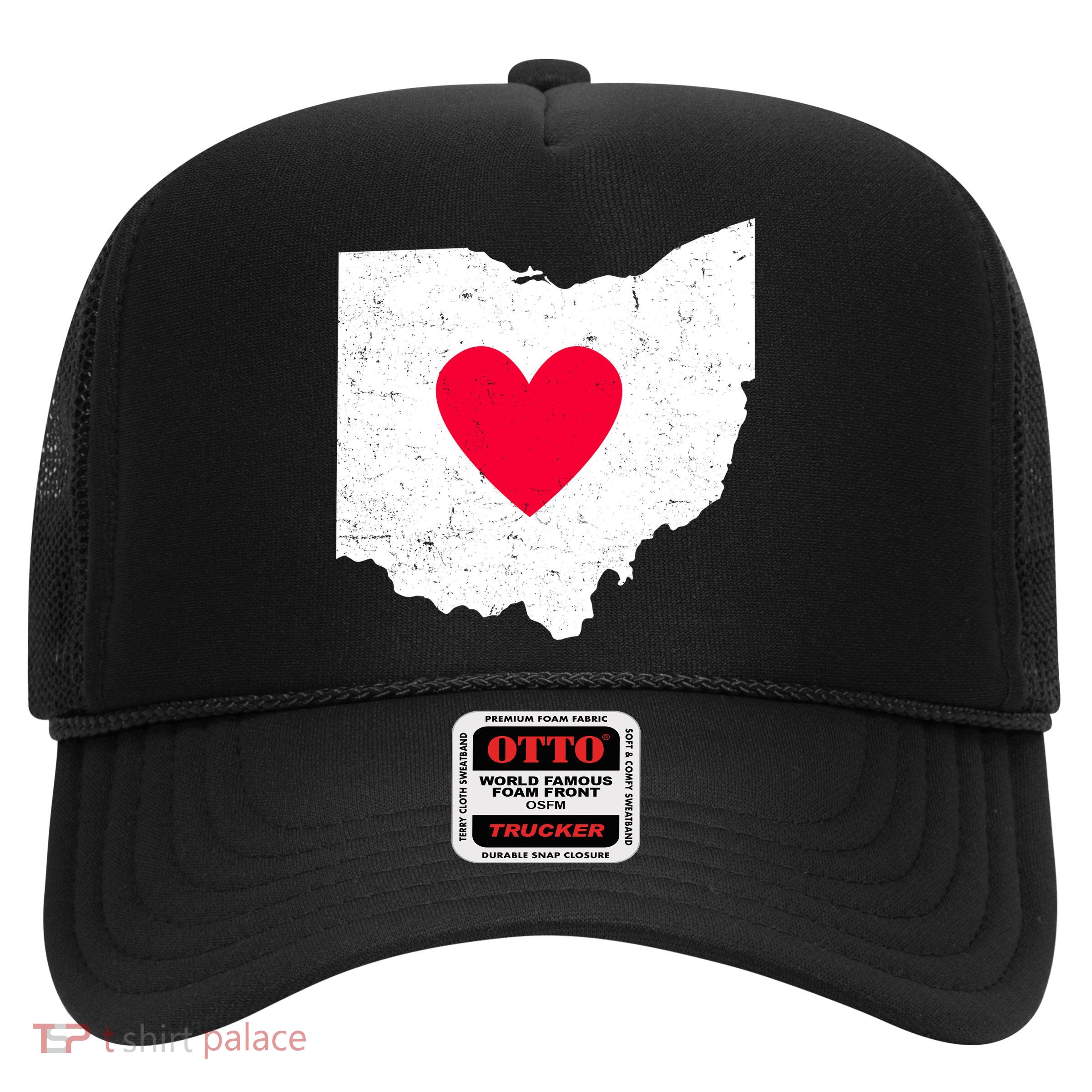 Distressed Ohio State Love Trucker Hat