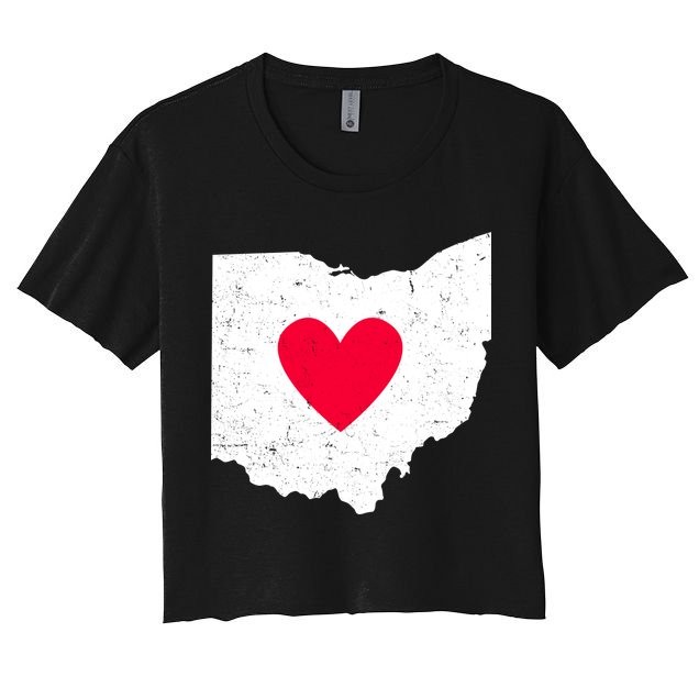 Distressed Ohio State Love Crop Top