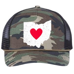 Distressed Ohio State Love Retro Rope Trucker Hat Cap