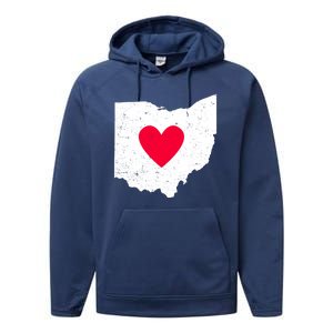 Distressed Ohio State Love Performance Fleece Hoodie