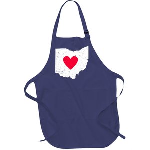 Distressed Ohio State Love Full-Length Apron With Pockets