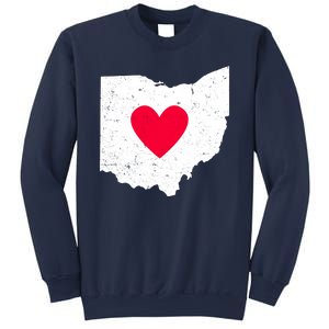 Distressed Ohio State Love Sweatshirt