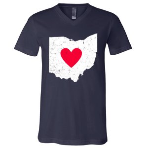 Distressed Ohio State Love V-Neck T-Shirt