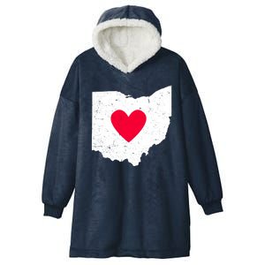 Distressed Ohio State Love Hooded Wearable Blanket