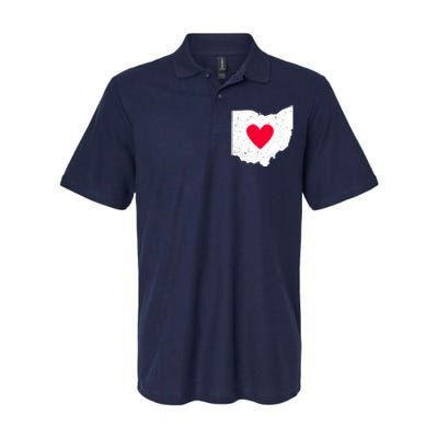 Distressed Ohio State Love Softstyle Adult Sport Polo