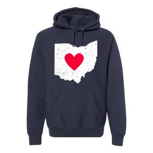 Distressed Ohio State Love Premium Hoodie