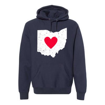 Distressed Ohio State Love Premium Hoodie