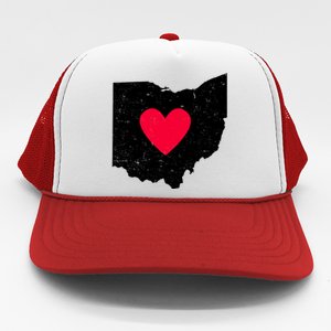 Distressed Ohio State Love Trucker Hat