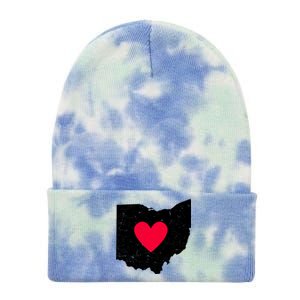 Distressed Ohio State Love Tie Dye 12in Knit Beanie