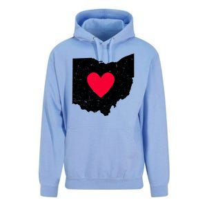 Distressed Ohio State Love Unisex Surf Hoodie