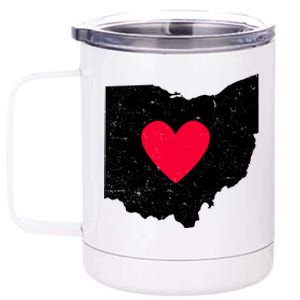 Distressed Ohio State Love 12 oz Stainless Steel Tumbler Cup