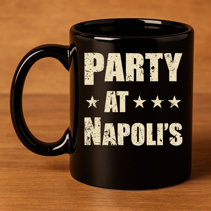 Distressed Party at Napoli's 11oz C Handle Ceramic Mug