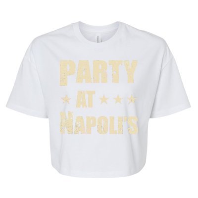 Distressed Party at Napoli's Bella+Canvas Jersey Crop Tee