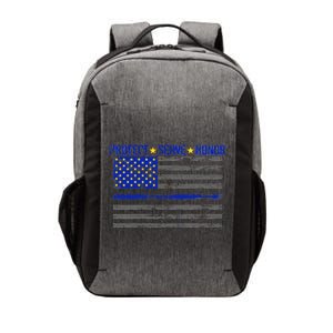 Distressed Police Blue Striped Flag Vector Backpack