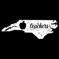 Distressed Red For Ed Teacher North Carolina Performance Shirt