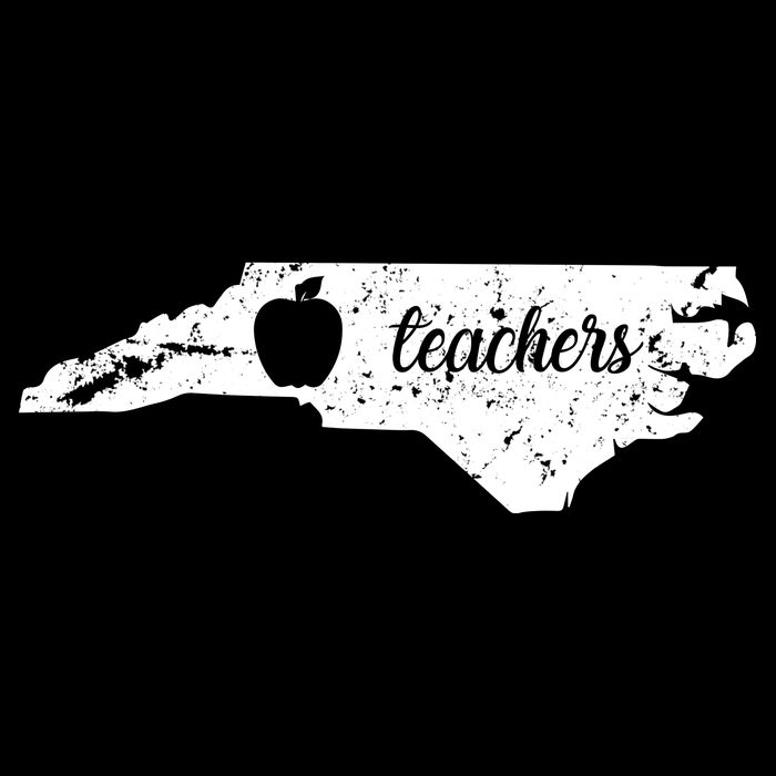 Distressed Red For Ed Teacher North Carolina Performance Shirt