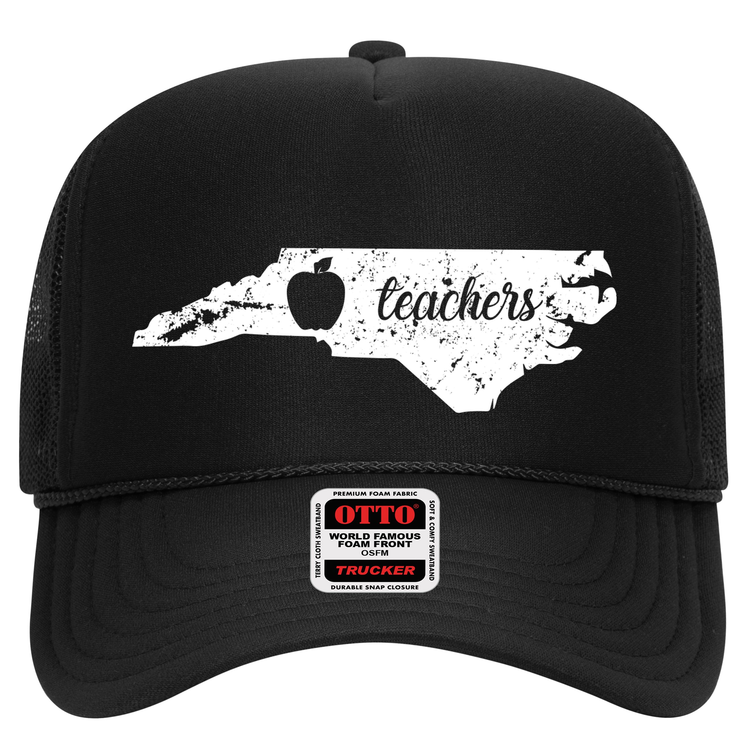 Distressed Red For Ed Teacher North Carolina Hat