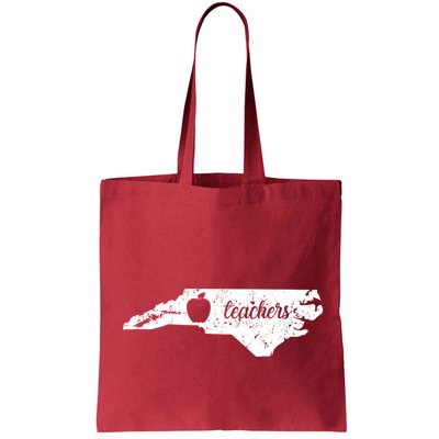 Distressed Red For Ed Teacher North Carolina Bag