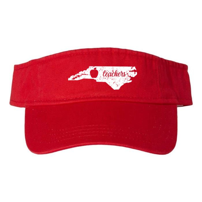 Distressed Red For Ed Teacher North Carolina Visor