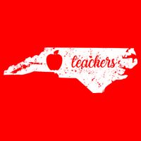 Distressed Red For Ed Teacher North Carolina Visor