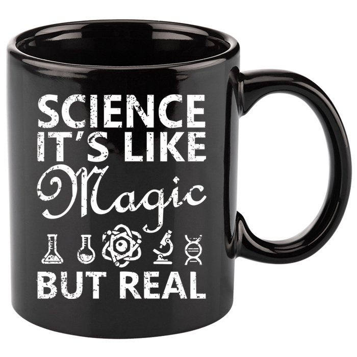Distressed Science It's Like Magic But Real March For Science 11oz C Handle Ceramic Mug