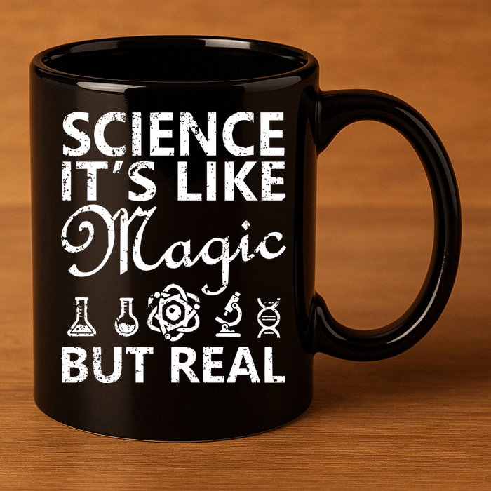 Distressed Science It's Like Magic But Real March For Science 11oz C Handle Ceramic Mug