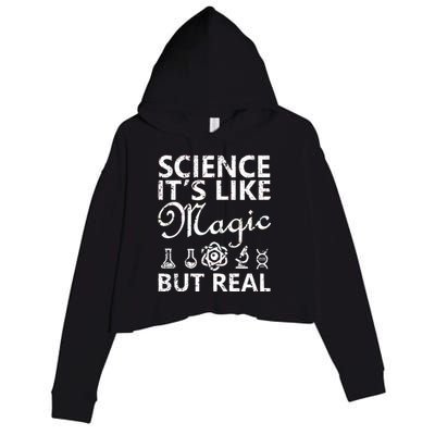 Distressed Science It's Like Magic But Real March For Science Crop Fleece Hoodie