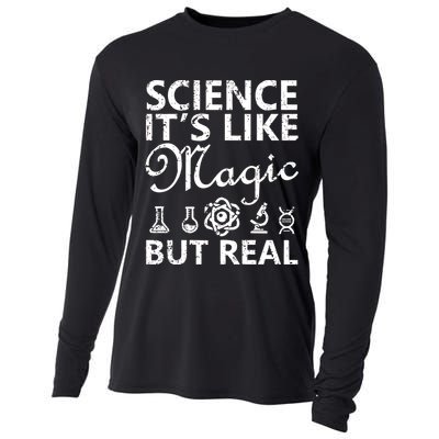 Distressed Science It's Like Magic But Real March For Science Cooling Performance Long Sleeve Crew