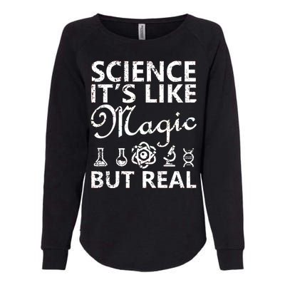 Distressed Science It's Like Magic But Real March For Science Womens California Wash Sweatshirt