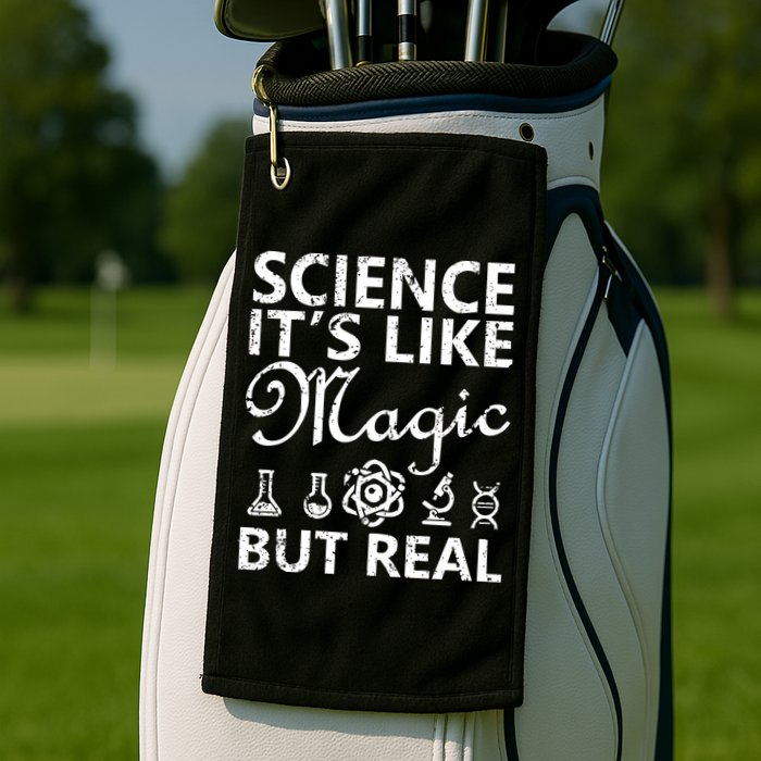 Distressed Science It's Like Magic But Real March For Science Golf Towel