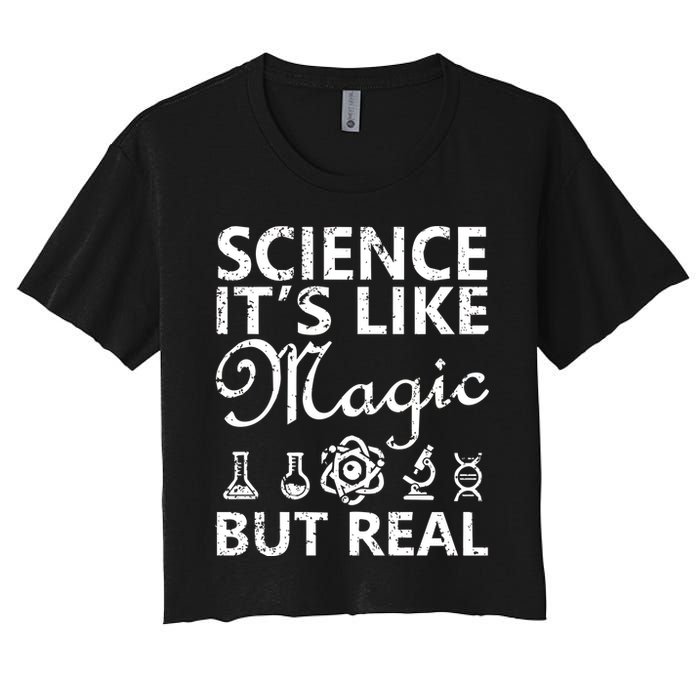 Distressed Science It's Like Magic But Real March For Science Crop Top