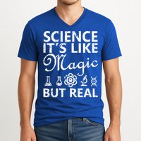 Distressed Science It's Like Magic But Real March For Science V-Neck T-Shirt