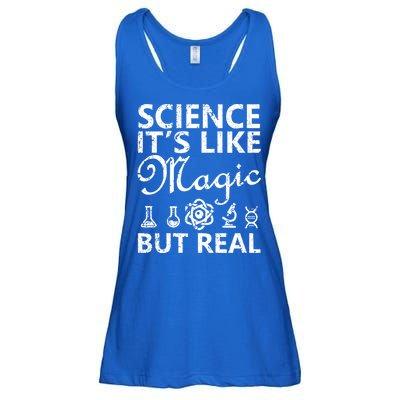 Distressed Science It's Like Magic But Real March For Science Ladies Essential Flowy Tank