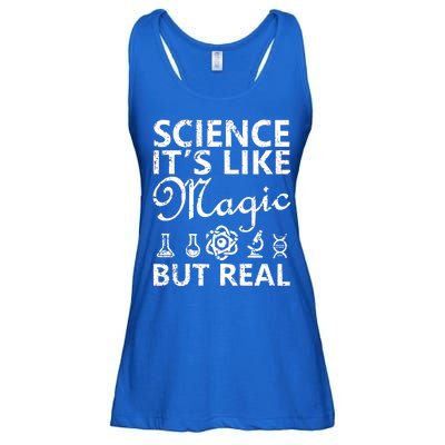 Distressed Science It's Like Magic But Real March For Science Ladies Essential Flowy Tank