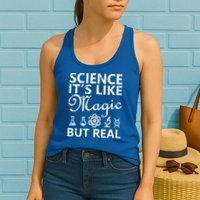 Distressed Science It's Like Magic But Real March For Science Womens Tank Top